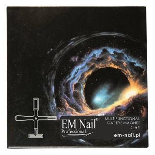 EM Nail Magnes 5w1 do lakierów Cat Eye – czarny, wielofunkcyjny