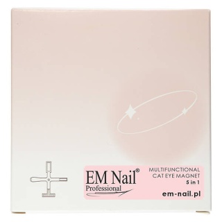 EM Nail Magnes różowy 5w1 do Cat Eye – wielofunkcyjny magnes hybrydowy