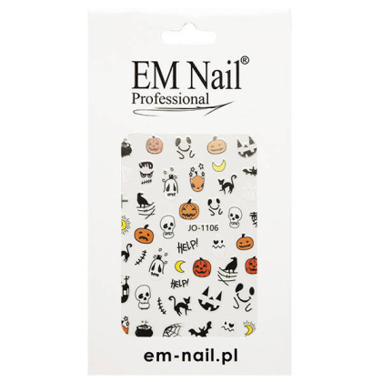 EM Nail Naklejki na paznokcie samoprzylepne Halloweenowe JO-1106