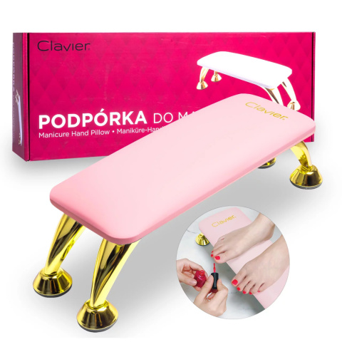 Podpórka do manicure, podstawka pod dłonie Clavier, różowa