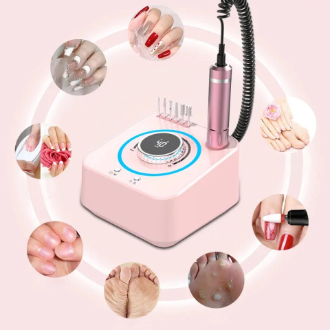 Profesjonalna Frezarka 80W do manicure, paznokci, pedicure, FX 1080, 40000 RPM, rose