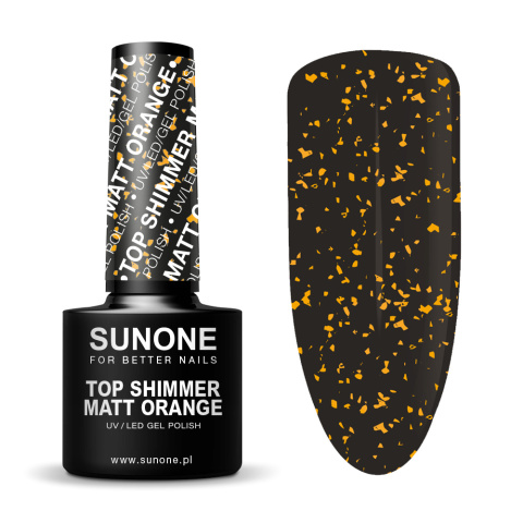 SUNONE lakier hybrydowy top shimmer matt orange 5g