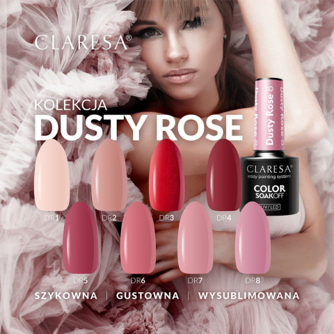 Claresa Lakier hybrydowy Dusty Rose 2 - 5g