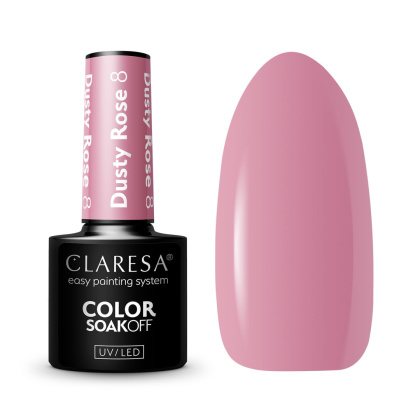 Claresa Lakier hybrydowy Dusty Rose 8 - 5g