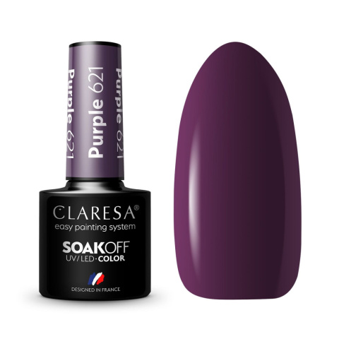 Claresa Lakier hybrydowy PURPLE 621 -5g