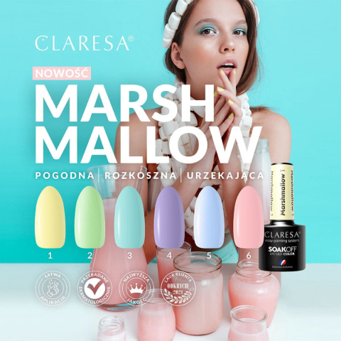 Claresa lakier hybrydowy MARSHMALLOW 6 5g