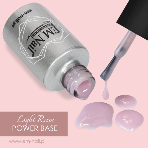 EM Nail Power Base Baza Modelująca Light Rose 15ml