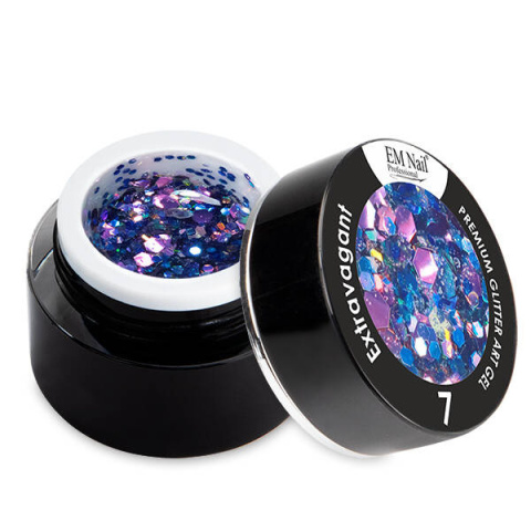 Premium Glitter Art Gel Extravagant 7 EM Nail