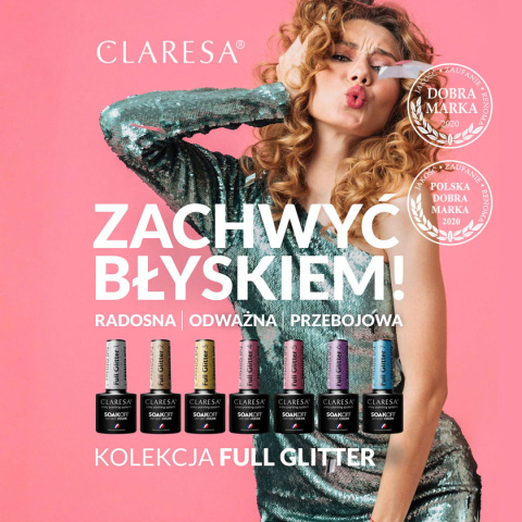 Claresa Lakier hybrydowy FULL GLITTER 2 -5g