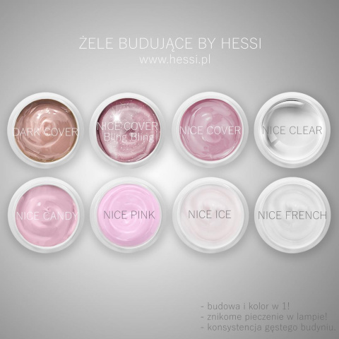 HESSI Żel budujący - NICE PINK 60 ml