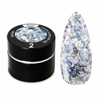 Premium Glitter Art Gel Lavish 2 Em Nail