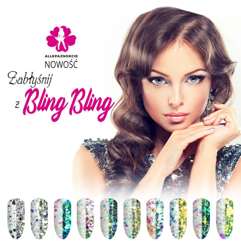 Pyłek do paznokci Bling Bling Effect Allepaznokcie 1 g Nr 08