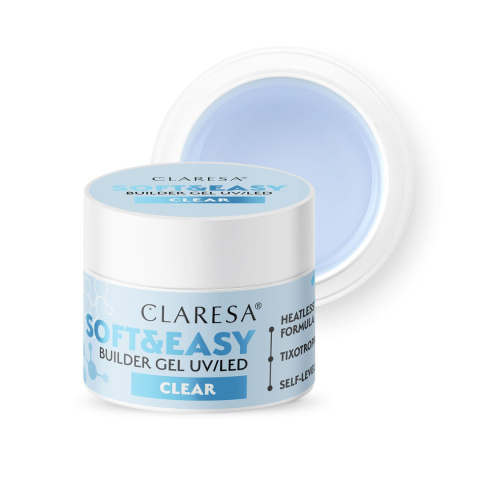 Claresa Żel budujący SOFT&EASY builder gel clear 12g