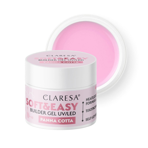 Claresa Żel budujący SOFT&EASY builder gel panna cotta 12g