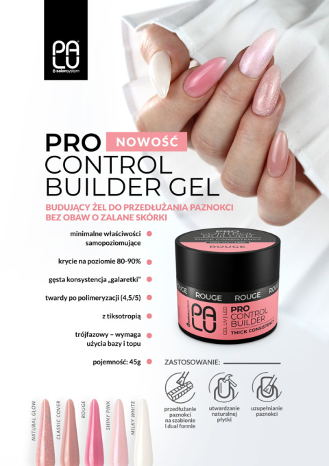 PALU Żel budujący Pro Control Builder Gel NEUTRAL GLOW/45g