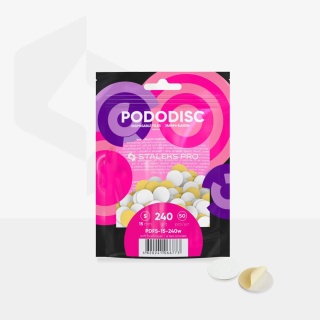 Staleks PDFS-15-240w – nakładki 240 grit na dysk do pedicure, 50 szt.
