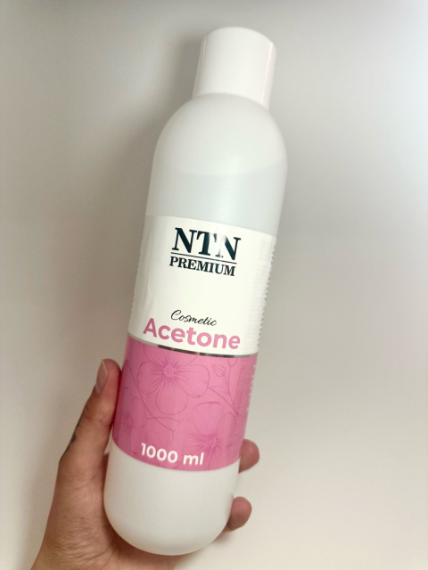 Aceton kosmetyczny NTN Premium płyn do usuwania lakieru hybrydowego 1000ml Aceton kosmetyczny NTN Premium płyn do usuwania lakieru hybrydowego 1000ml