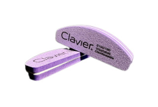CLAVIER Mini Buffer do Paznokci, Łódka - gradacja 100/180 - fiolet - 10 szt.