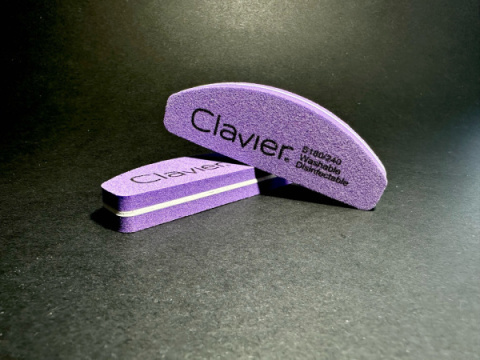 Clavier Mini Buffer do Paznokci, Łódka 180/240 – Fioletowy, 10 Szt. Clavier Mini Buffer do Paznokci, Łódka 180/240 – Fioletowy, 10 Szt.