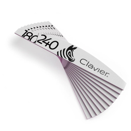 Clavier Pilnik do paznokci Zebra Łódka – 180/240- 10szt.