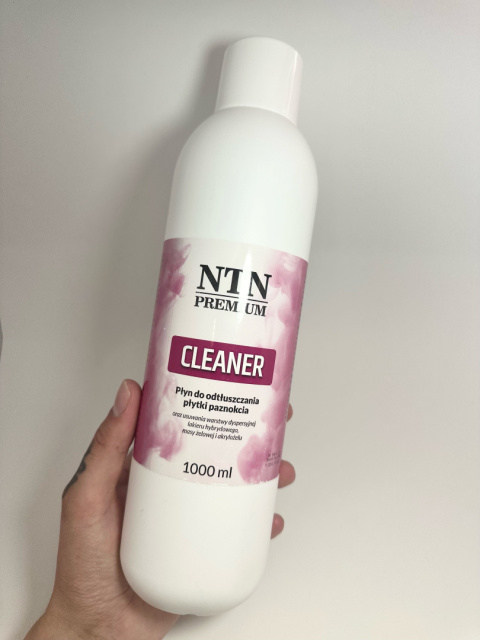 Cleaner płyn do odtłuszczania płytki paznokcia Ntn Premium 1000 ml Cleaner płyn do odtłuszczania płytki paznokcia Ntn Premium 1000 ml