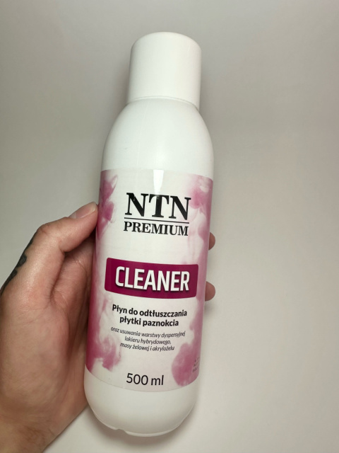 Cleaner płyn do odtłuszczania płytki paznokcia Ntn Premium 500 ml Cleaner płyn do odtłuszczania płytki paznokcia Ntn Premium 500 ml
