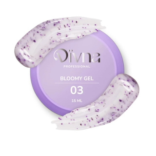 DIVNA Bloomy Gel 03 15ml – Żel z Kwiatuszkami Samopoziomujący, Wzmacniający Paznokcie