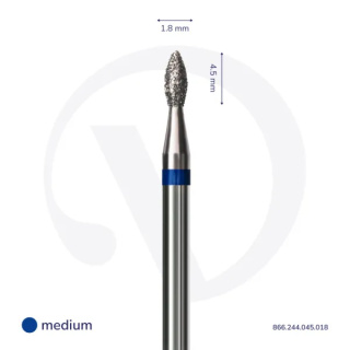 DIVNA Frez Diamentowy 866.244.045.018 (125) – Frez Płomień – 1,8 mm