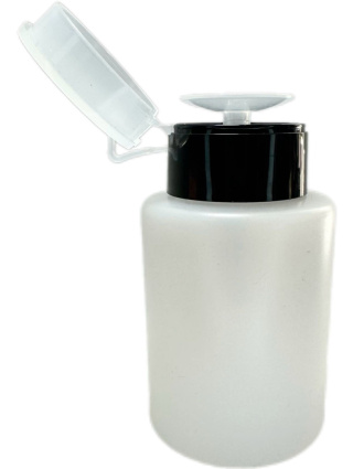 Dozownik z pompką na płyny czarny 150 ml