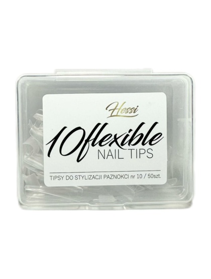 HESSI Tipsy Tunelowe Flexible Nail Tips 10 Przezroczyste 40 szt.