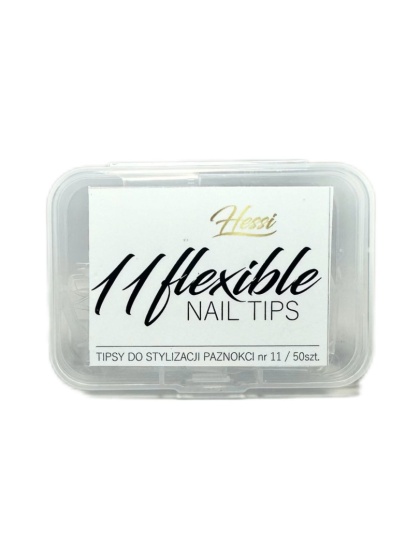 Hessi FLEXI TIPS 11 przezroczyste tipsy tunelowe 40 szt. rozmiar 11