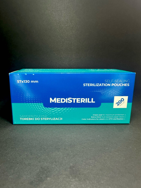 MediSterill Torebki do sterylizacji 5,7 x 13 cm 200 szt. MediSterill Torebki do sterylizacji 5,7 x 13 cm 200 szt.