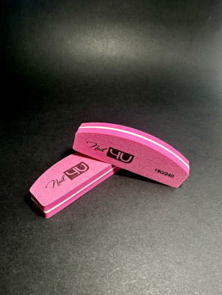 Nail4u MINI Polerka Candy Pink 180/240 Łódka – Komplet 20 sztuk