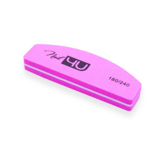 Nail4u MINI Polerka Candy Pink 180/240 Łódka – Komplet 20 sztuk