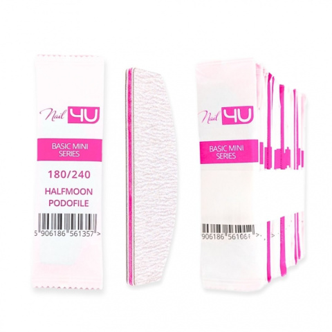 Nail4u Pilnik Podofile BASIC MINI Łódka 180/240 (25 sztuk) – Jednorazowy Pilnik Nail4u Pilnik Podofile BASIC MINI Łódka 180/240 (25 sztuk) – Jednorazowy Pilnik
