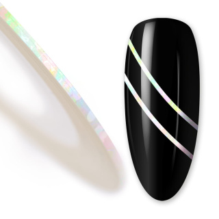 Nitka Tasiemka do Zdobień Laser White Krążek Nr 6 – Samoprzylepna Nitka do Paznokci