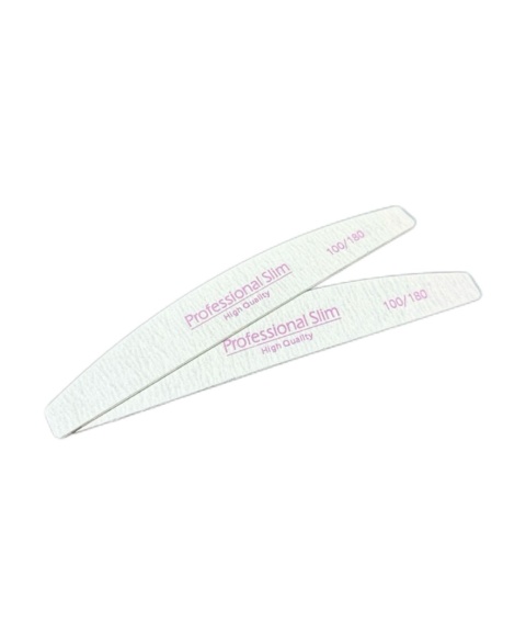 Pilnik Łódka Zebra Professional Slim 100/180 - półksiężyc zestaw 10szt Pilnik Łódka Zebra Professional Slim 100/180 - półksiężyc zestaw 10szt