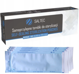 Saltec Torebki do sterylizacji Autoklawu 100x260 mm – 200 szt.