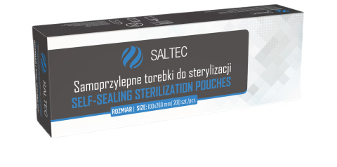 Saltec Torebki do sterylizacji Autoklawu 100x260 mm – 200 szt. Saltec Torebki do sterylizacji Autoklawu 100x260 mm – 200 szt.