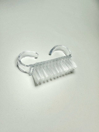 Szczoteczka do manicure i pyłu - mała przezroczysta clear