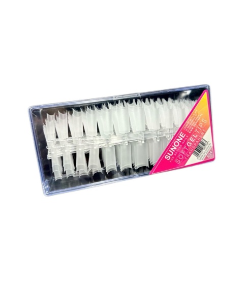 SUNONE Tipsy tunelowe bez kieszonki przezroczyste - 504szt SUNONE Tipsy tunelowe bez kieszonki przezroczyste - 504szt