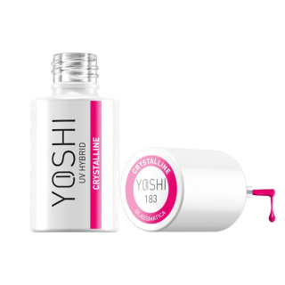 Yoshi Lakier Hybrydowy Crystalline 183 , 6ml – Półtransparentna Rubinowa Czerwień