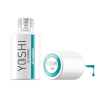Yoshi Lakier Hybrydowy Splendora 186, 6ml – Półtransparentny Turkusowy z Połyskiem