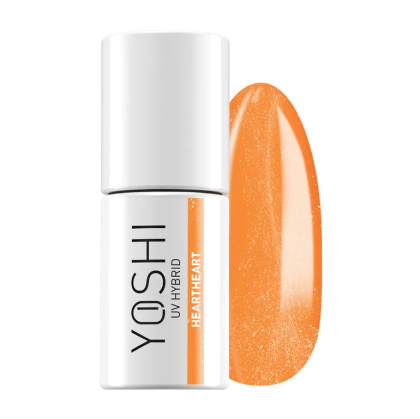 Yoshi Lakier Hybrydowy UV LED Heartheart 192 6 ml – Neonowo-Pomarańczowy, Efekt Cat Eye