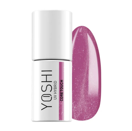 Yoshi Lakier Hybrydowy UV LED Coretouch 6 ml 195 – Fioletowo-Różowy Cat Eye