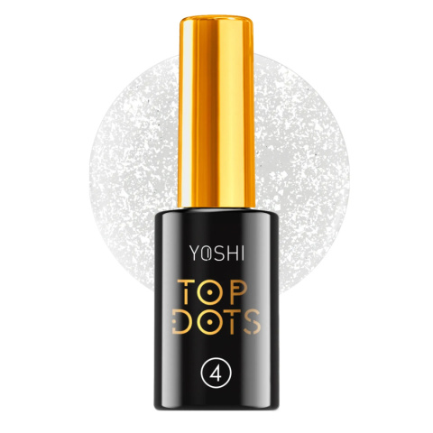 Yoshi UV Hybrid Top Dots No4 10 ml – Matowy Top Hybrydowy z Białymi Drobinkami Yoshi UV Hybrid Top Dots No4 10 ml – Matowy Top Hybrydowy z Białymi Drobinkami