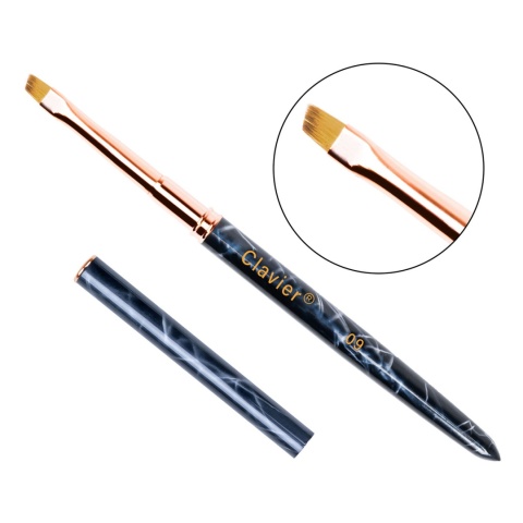 CLAVIER Pędzelek Skośny do żelu i zdobień 7mm – ONE STROKE- 09