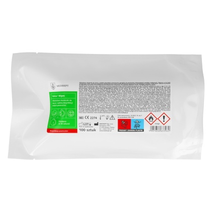 Chusteczki Velox Duo Wipes 100 szt. - Alkoholowe Chusteczki Dezynfekujące