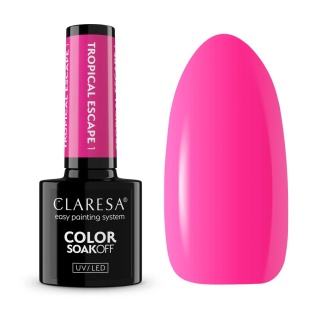 Claresa Lakier hybrydowy do paznokci Tropical Escape 1 5g – intensywny róż