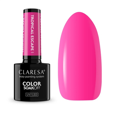Claresa Lakier hybrydowy do paznokci Tropical Escape 1 5g – intensywny róż Claresa Lakier hybrydowy do paznokci Tropical Escape 1 5g – intensywny róż